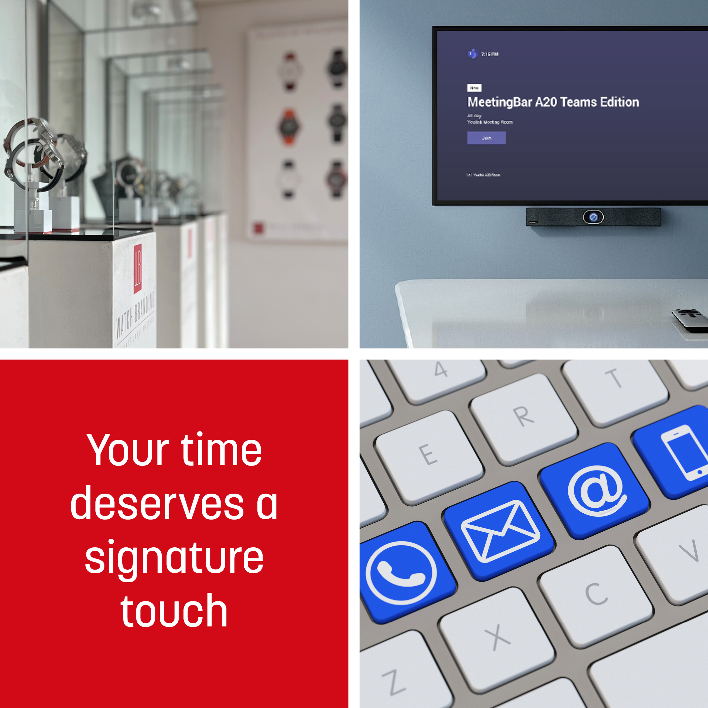 Watch Branding - Connecting made easy with various communication options. Explore our collection of custom logo watches, promotional watches, and find your perfect fit. Visit our Netherlands headquarters, schedule a Teams meeting, or contact us via phone, WhatsApp, or email. Your time deserves a signature touch