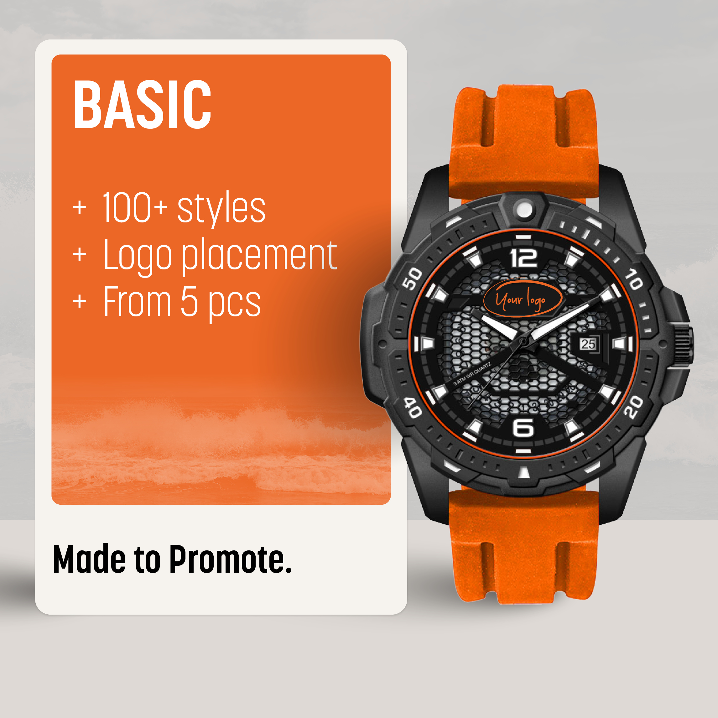 Promotional logo watch for corporate giveaways, trade shows, and employee gifts – Watch Branding
